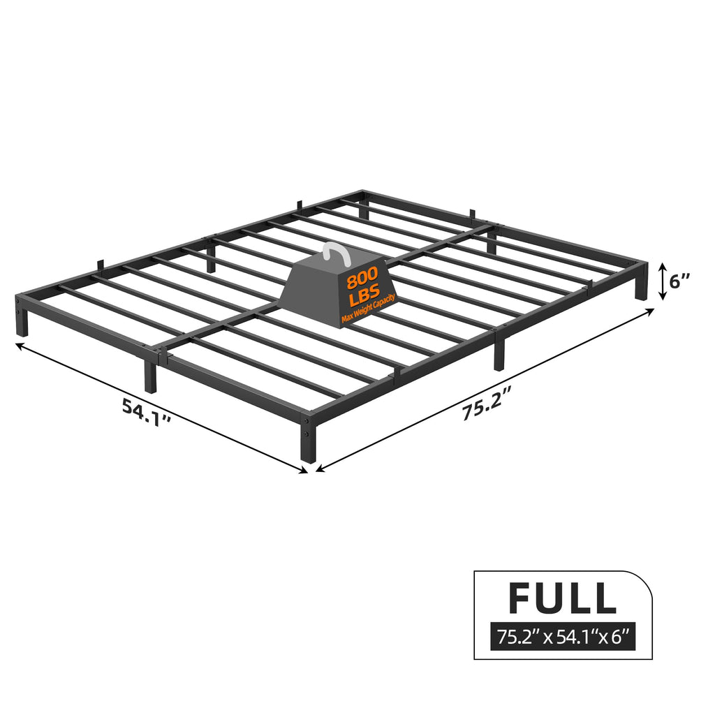 Black Metal Platform Bed Frame J778407