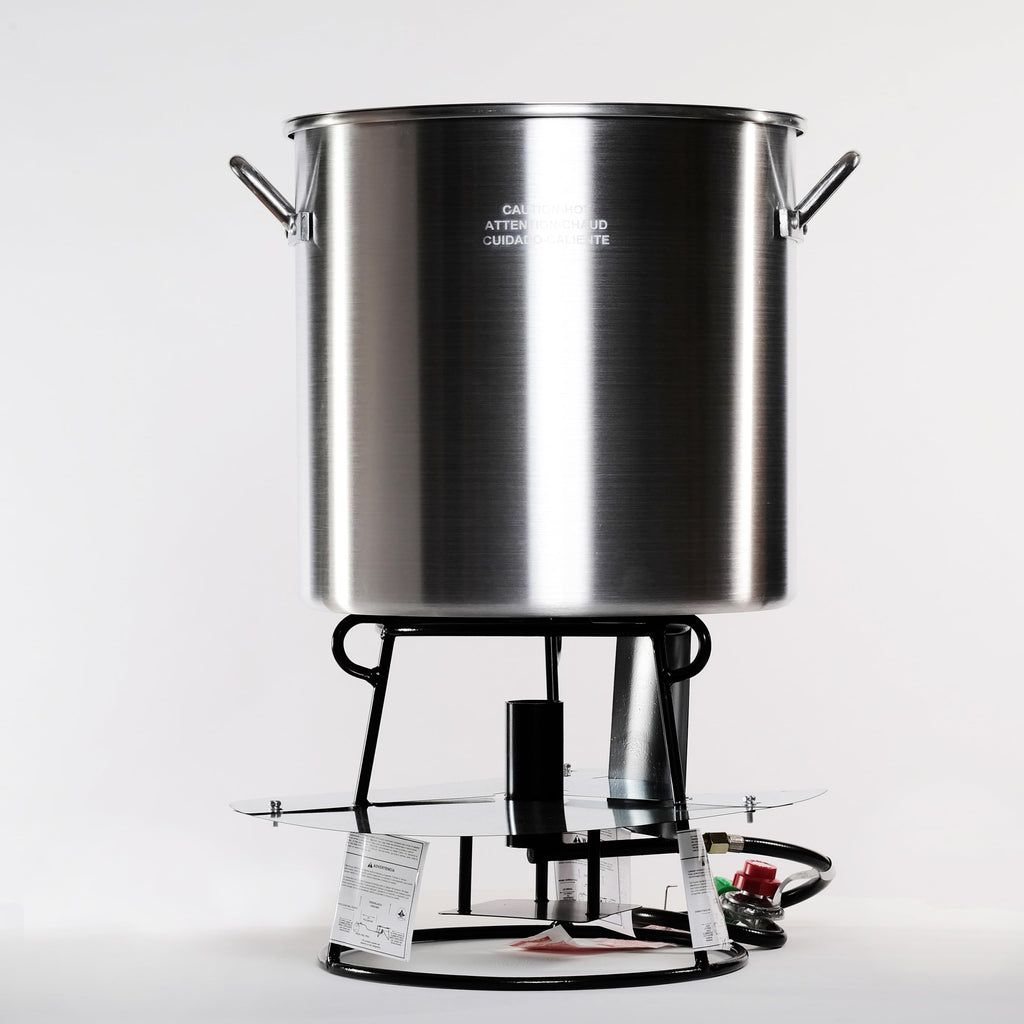 Portable Propane Outdoor Boiling Package with 60 Qt. Aluminum Pot, Basket, Lid and Jet Burner B206