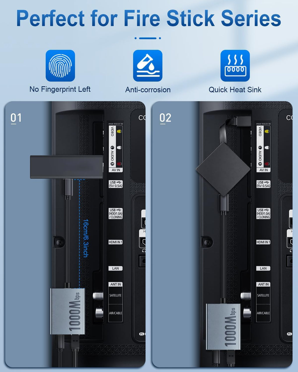 1000 Mbps Micro USB to RJ45 Ethernet Adapter C43763