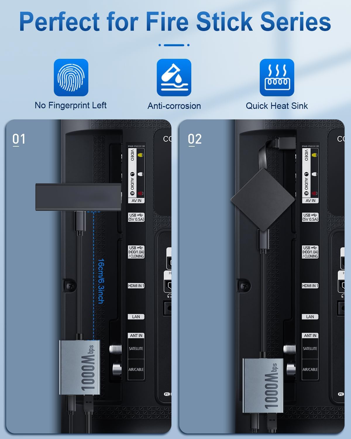 1000 Mbps Micro USB to RJ45 Ethernet Adapter C43763