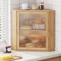 Wooden Corner Bread Box U56462