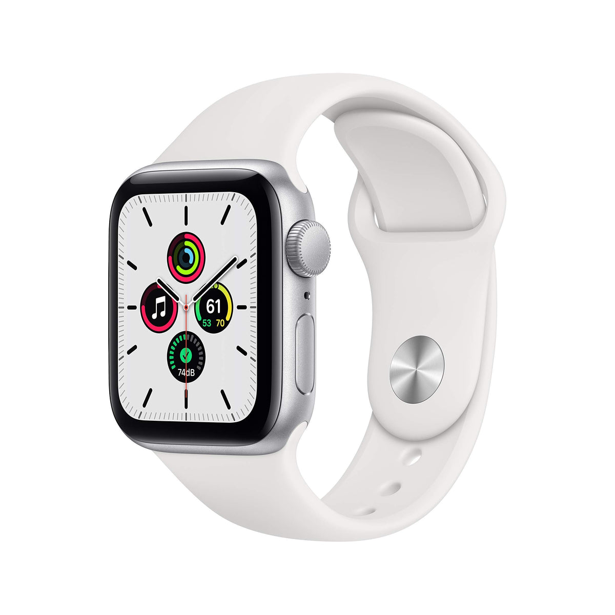 Silver Aluminum Case with White Sport Band Smartwatch T1391
