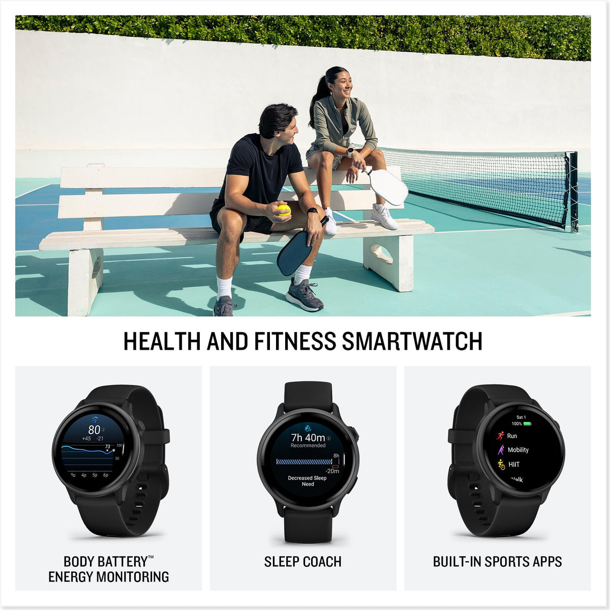 Health & Fitness GPS Smartwatch 42mm Slate Q178808