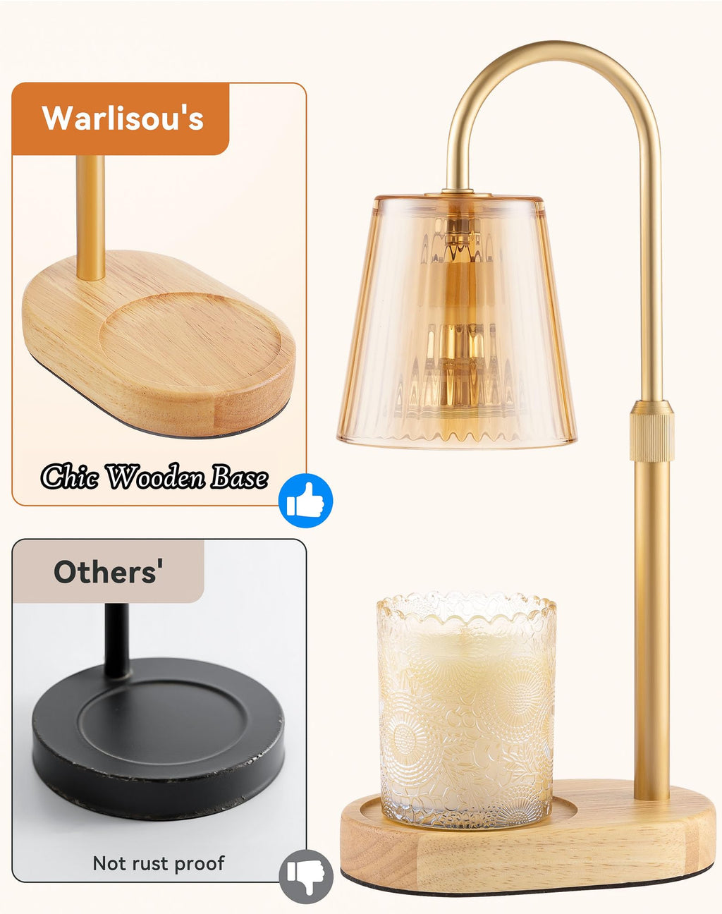 Adjustable Candle Warmer Lamp with Timer I28037