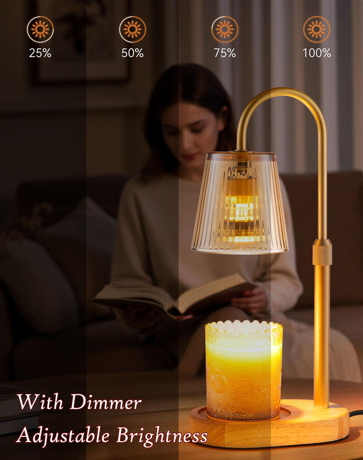 Adjustable Candle Warmer Lamp with Timer I28037
