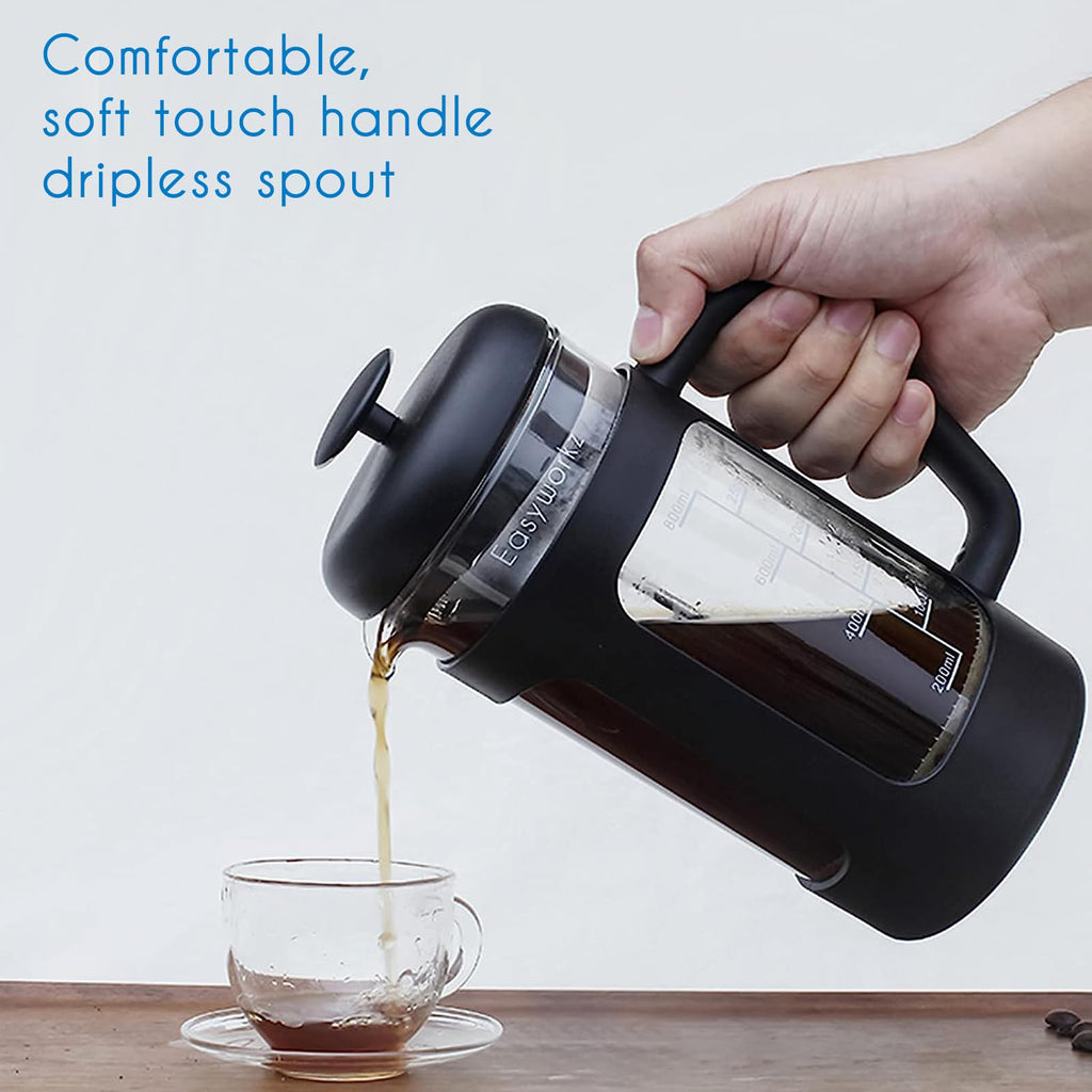 34 oz French Press and Manual Coffee Grinder with Canister P241