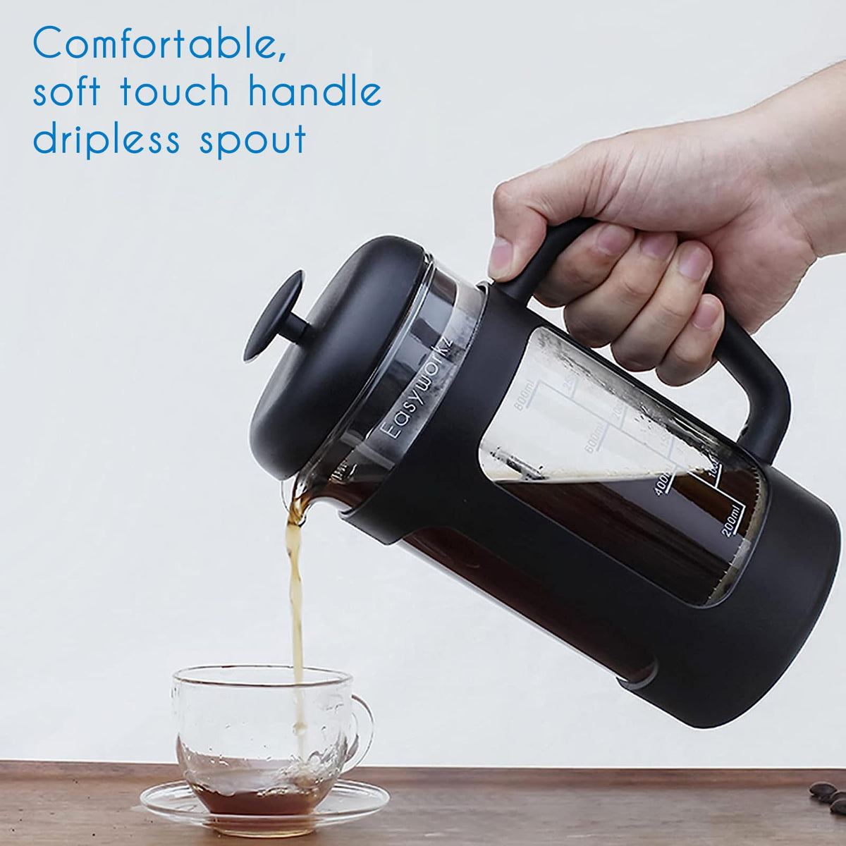 34 oz French Press and Manual Coffee Grinder with Canister P241