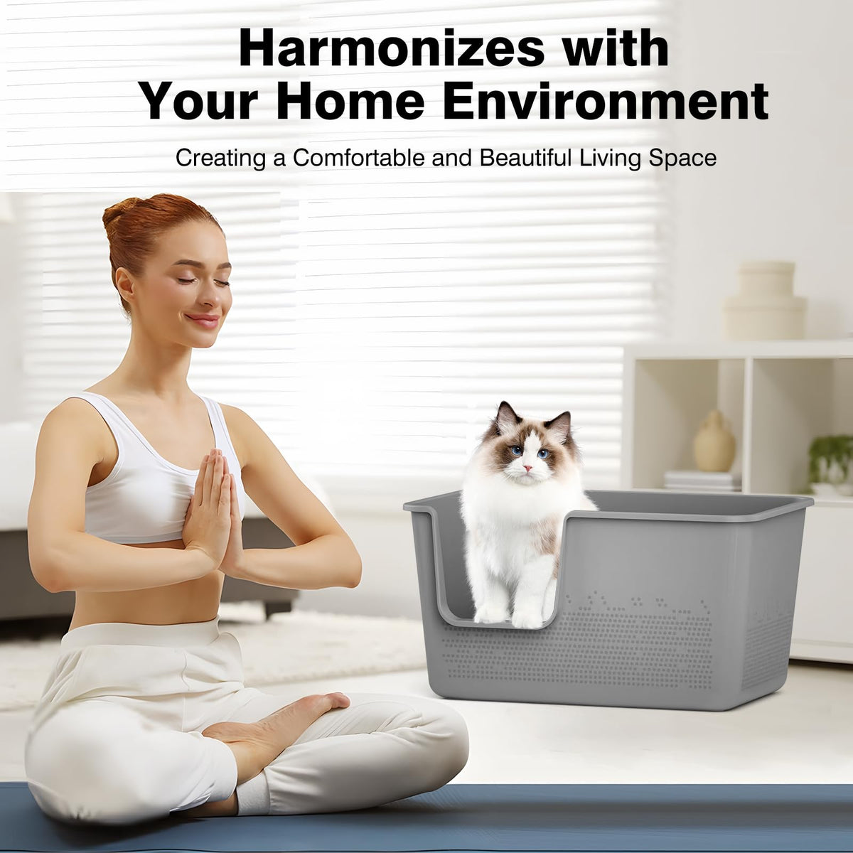 Extra Large High Sided Cat Litter Box Q991