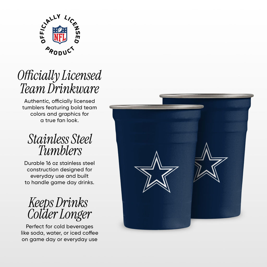 2 Pack Reusable Stainless Steel 16 oz Tumbler Cup N73074