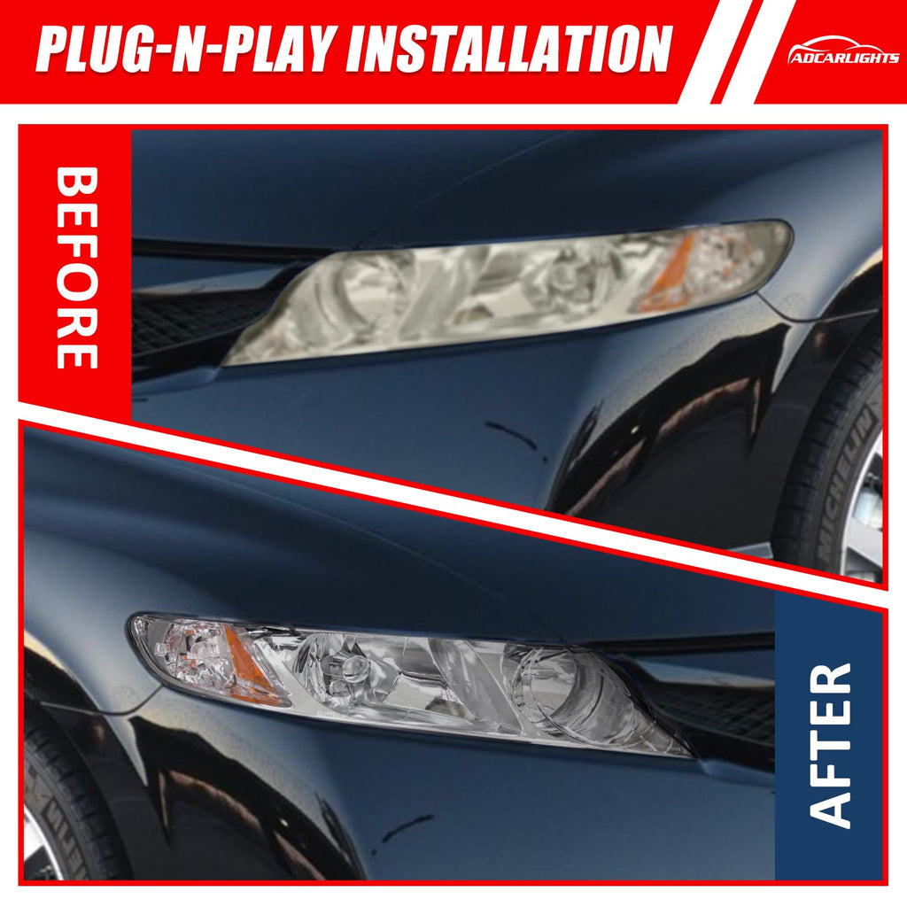 2006-2011 Honda Civic Halogen Headlight U9877