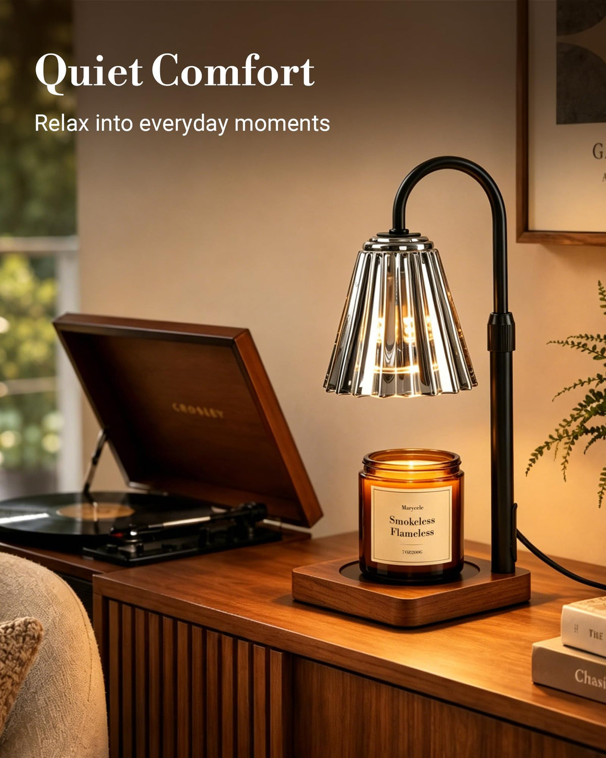 Vintage Candle Warmer Lamp with Timer Dimmer H926131