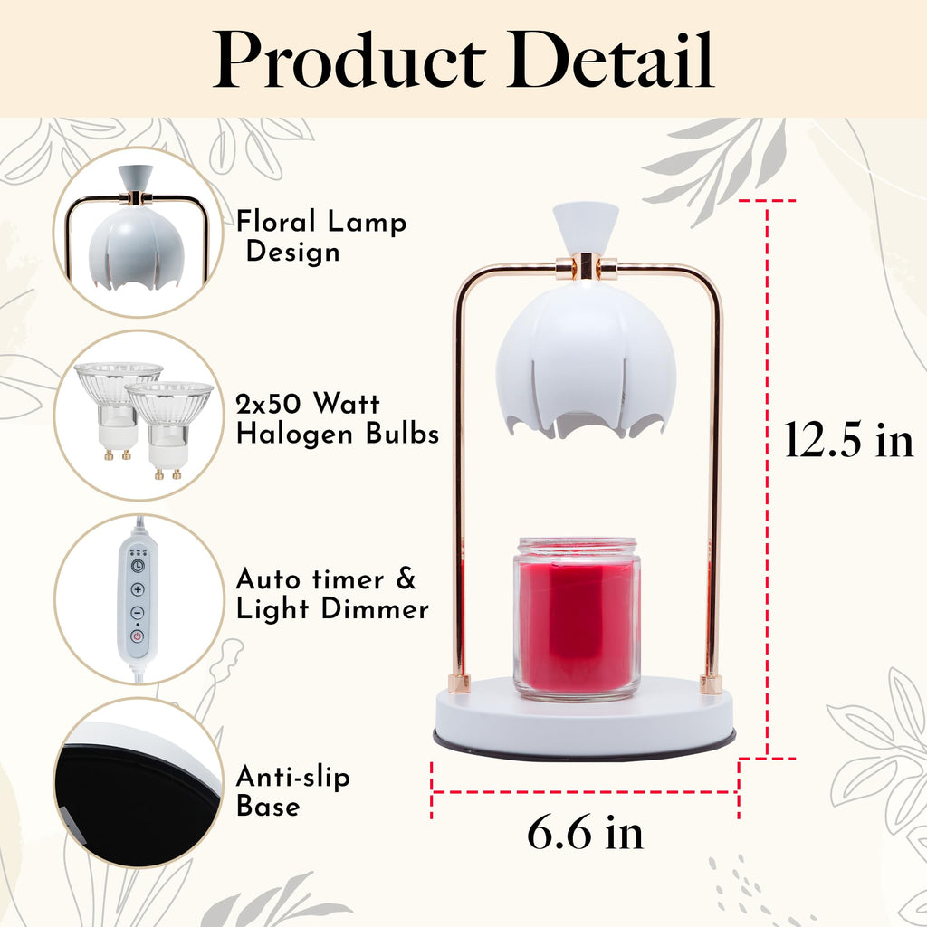 Electric Candle Warmer Lamp with Timer & Dimmer B45863