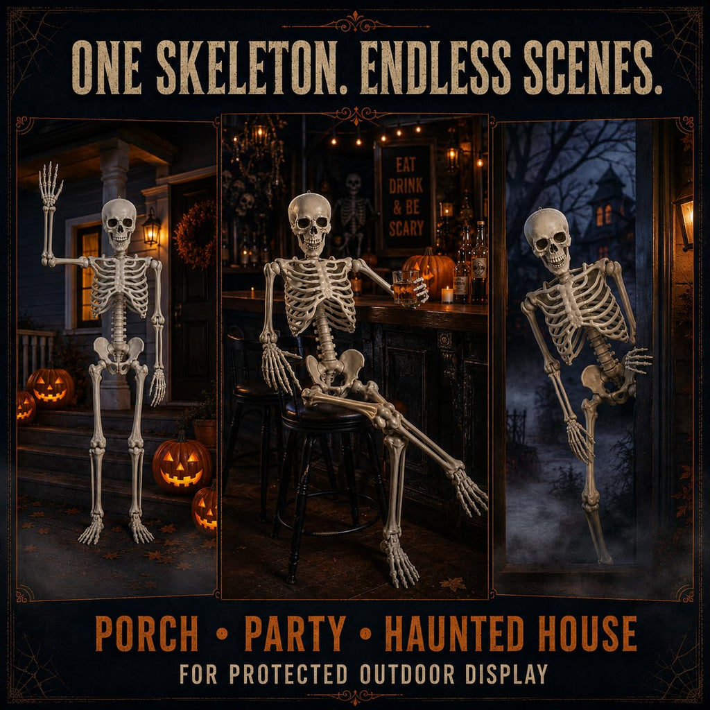 Life Size Poseable Skeleton with Movable Joints D765