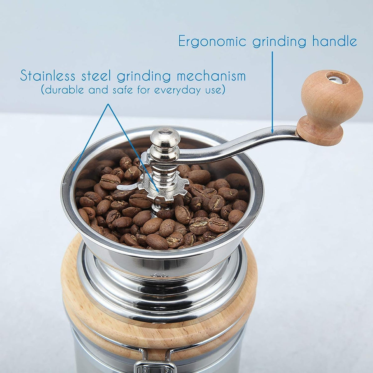 34 oz French Press and Manual Coffee Grinder with Canister P241