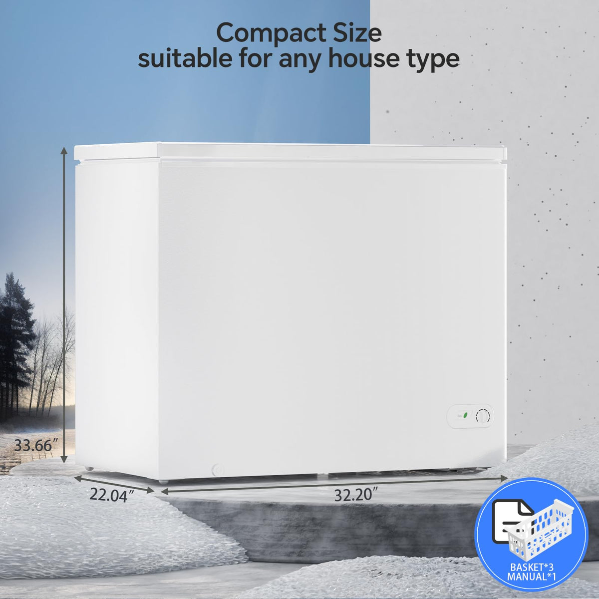 7.0 Cubic Feet White Chest Freezer V9849