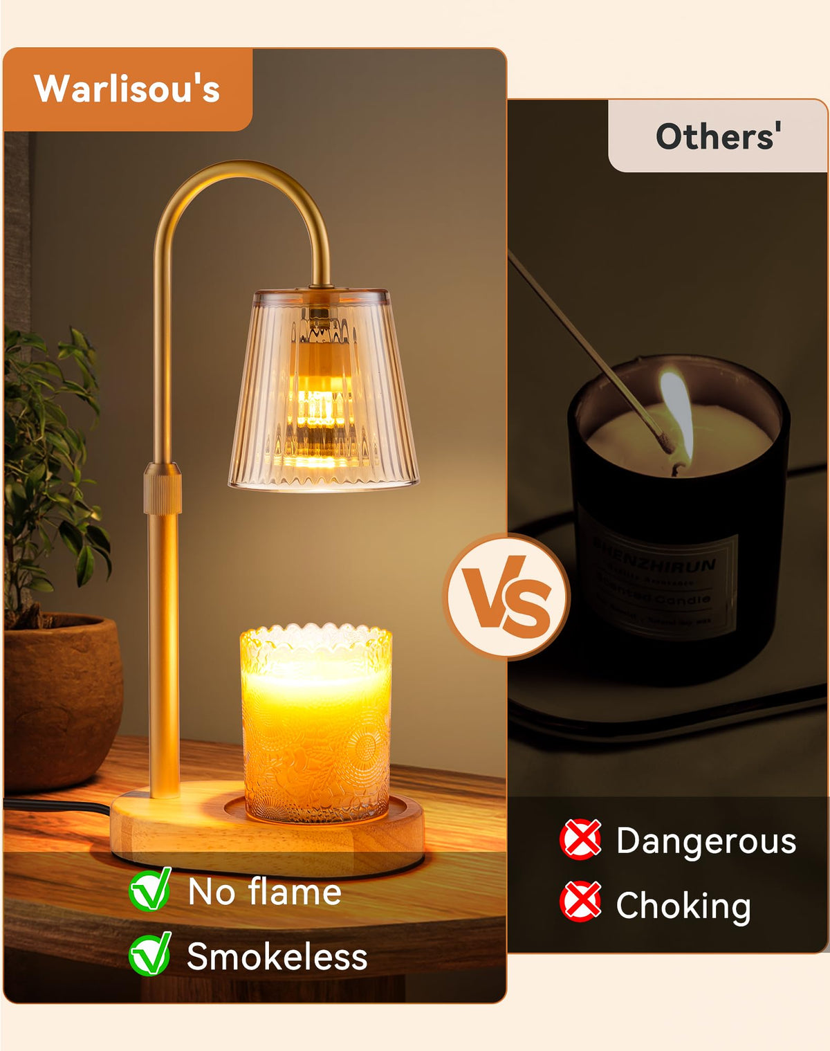 Adjustable Candle Warmer Lamp with Timer I28037