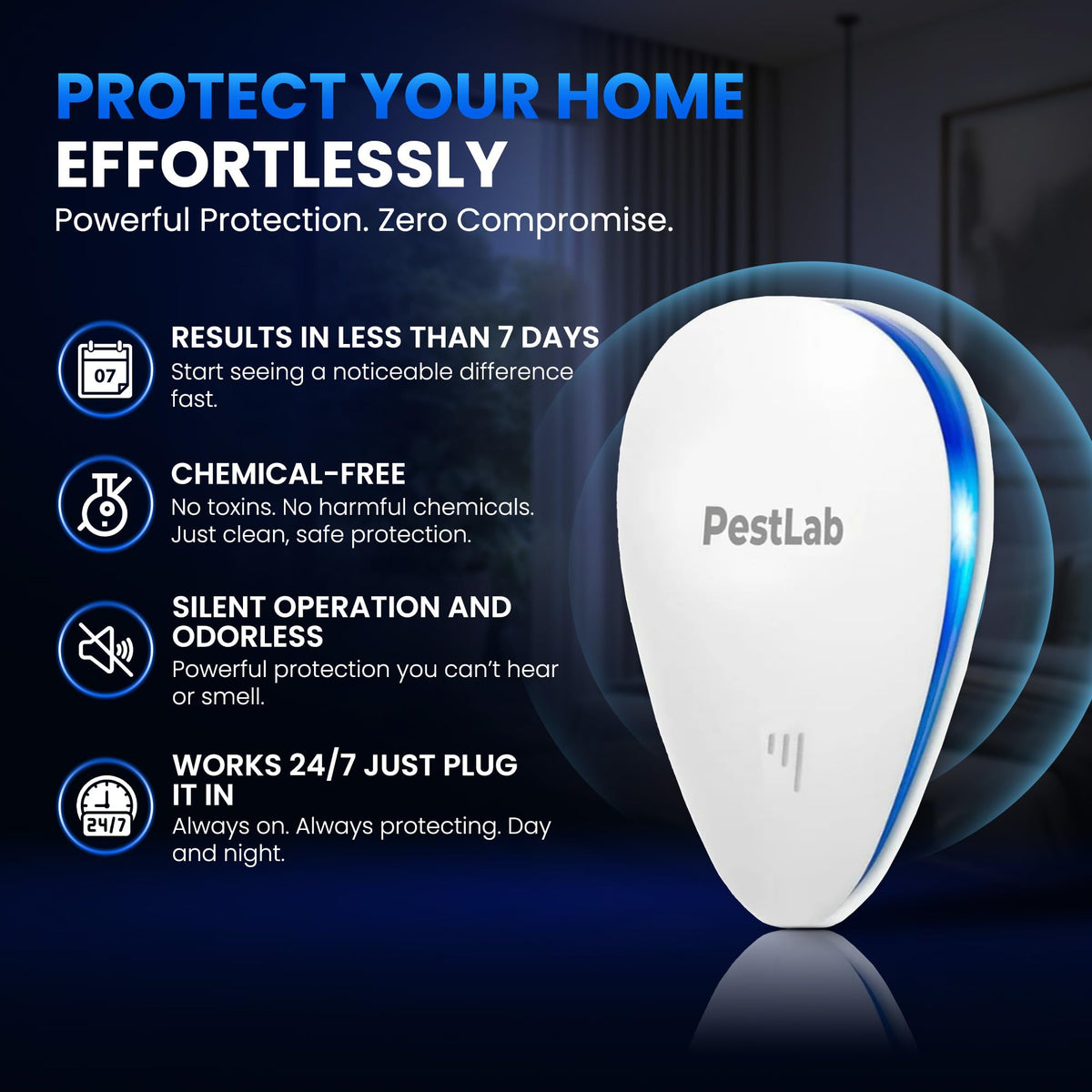 Indoor Plug In Ultrasonic Pest Repeller 3 Pack N779908