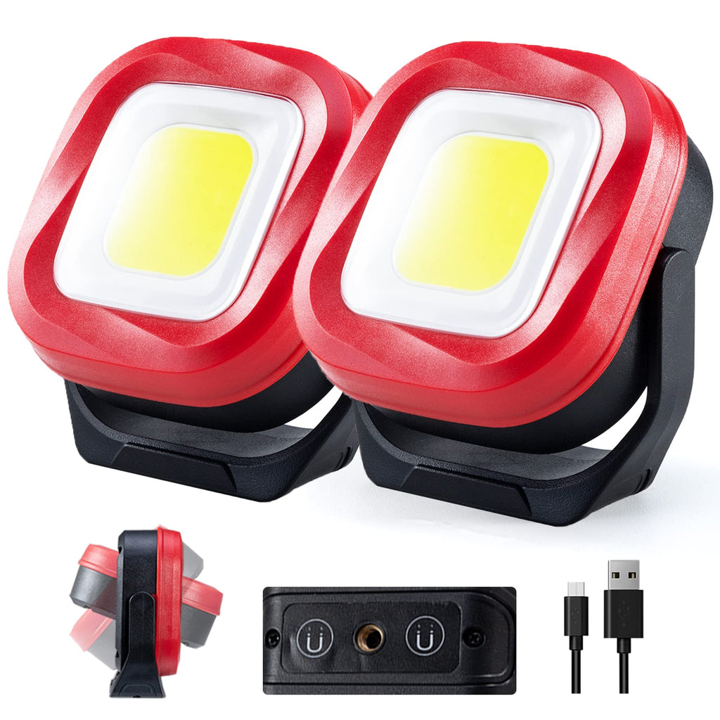 Magnetic Work Light, 42 LEDs 1000 Lumens Rechargeable Portable Inspection Light (2 PCS) G874810