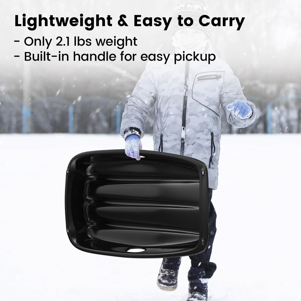 Cold-Resistant Plastic Toboggan Sled with Pull Rope S84781