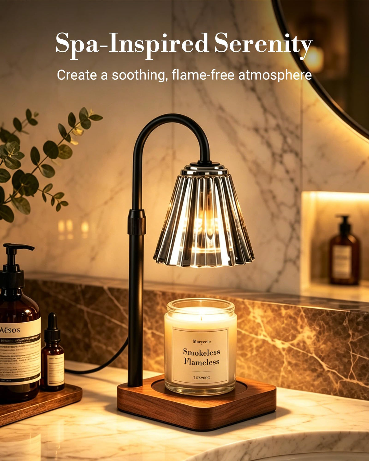 Vintage Candle Warmer Lamp with Timer Dimmer H926131