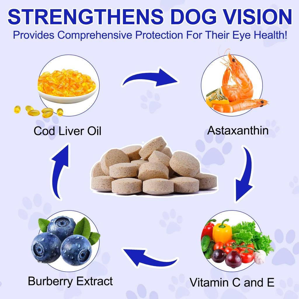 Omega 3 DHA Dog Eye Health Supplements, 180 Count I10938