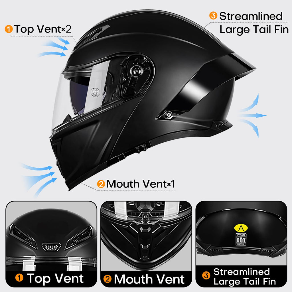 Bluetooth Modular Motorcycle Helmet K890096