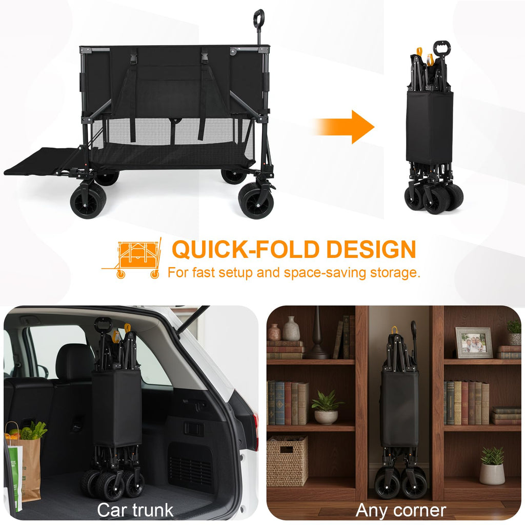 Heavy Duty Collapsible Double Decker Wagon R84981