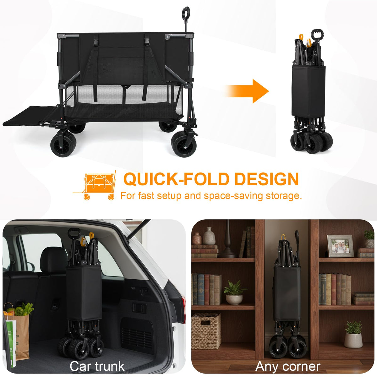 Heavy Duty Collapsible Double Decker Wagon R84981
