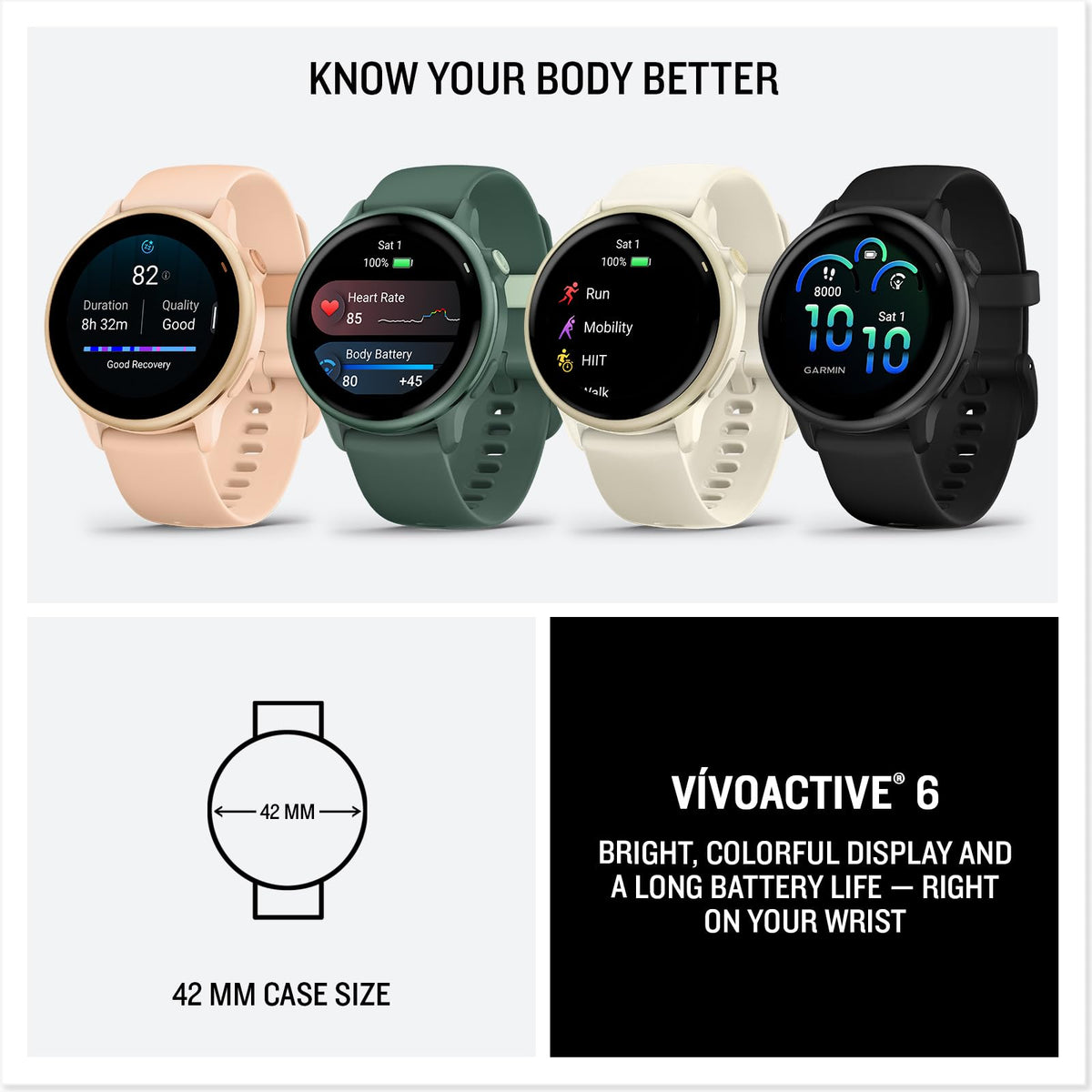 Health & Fitness GPS Smartwatch 42mm Slate Q178808