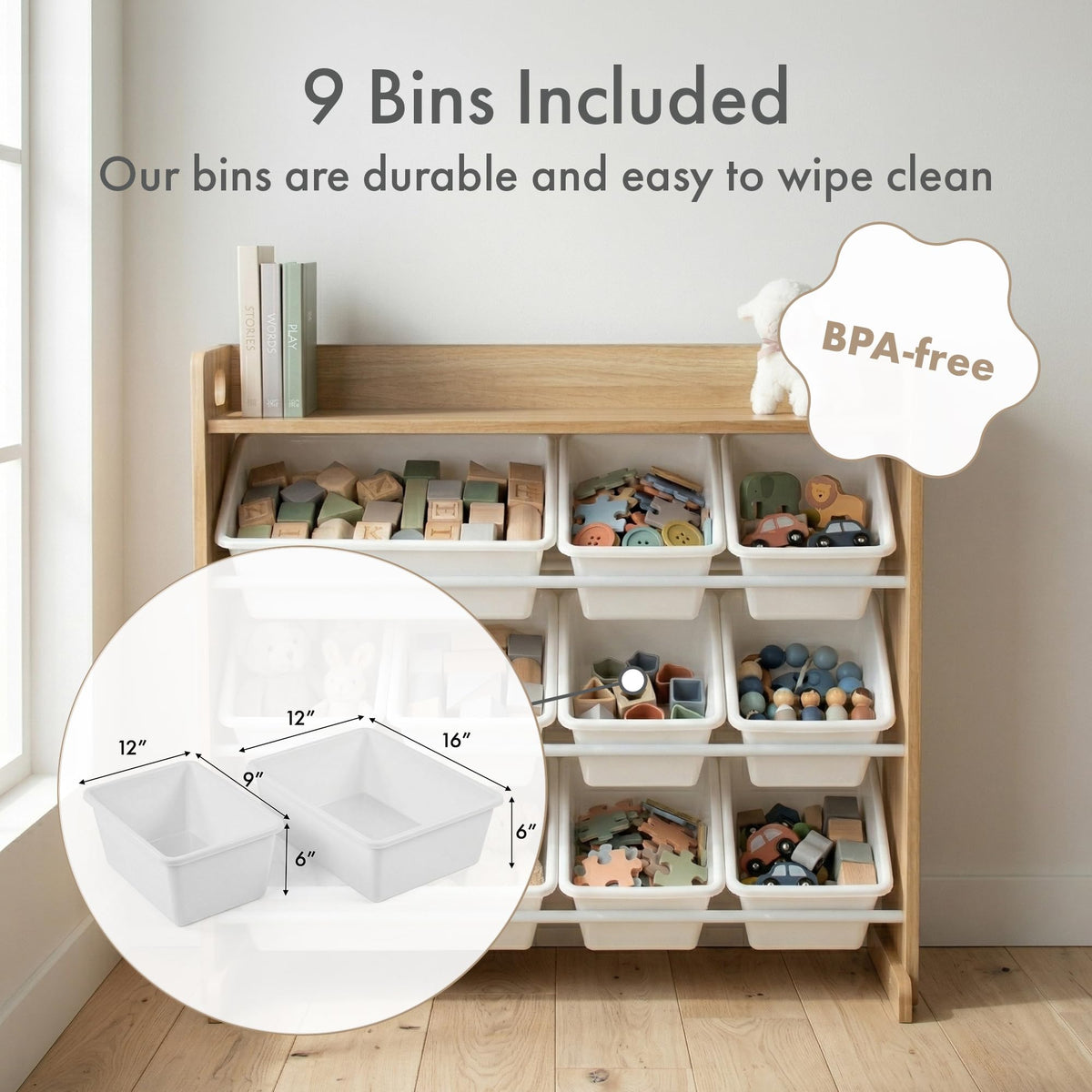 Kids Toy Organizer with 9 Bins K54311