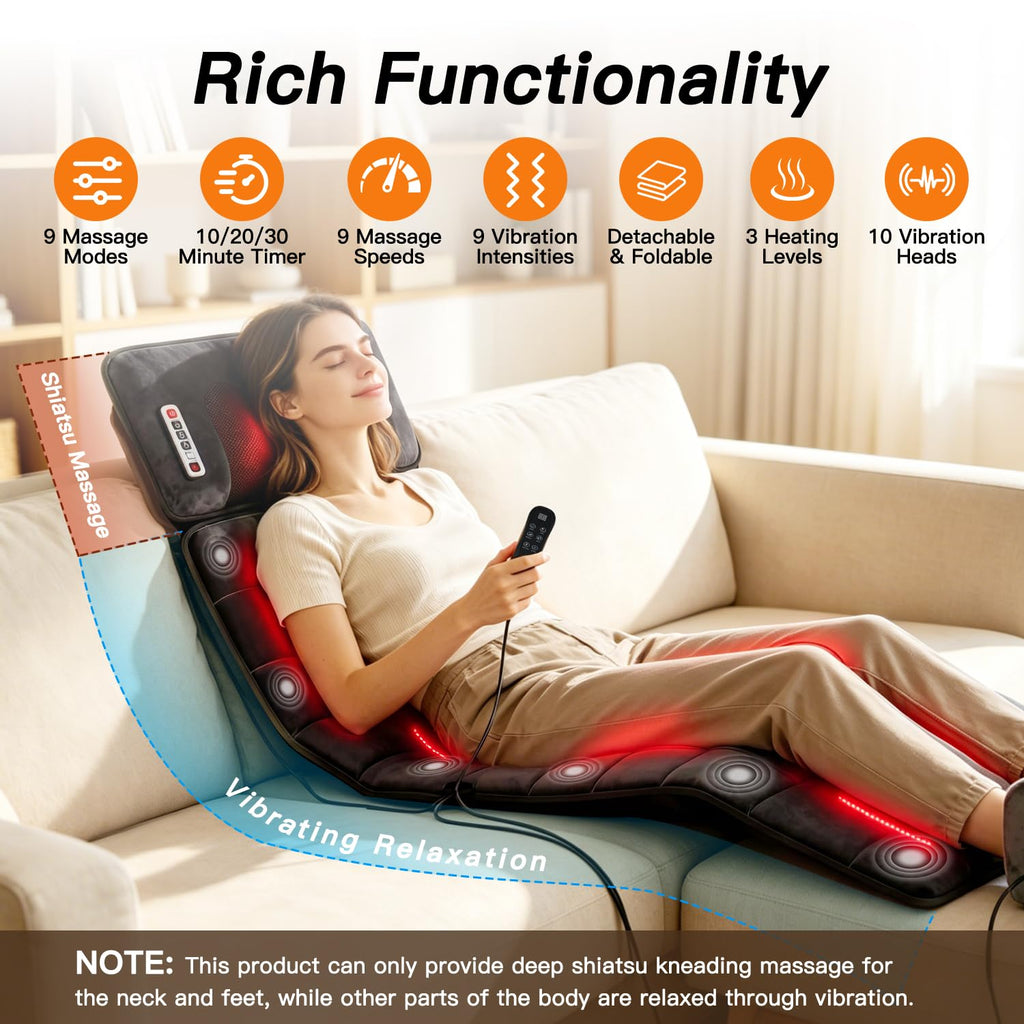 Full Body Massage Mat with Heat M330737