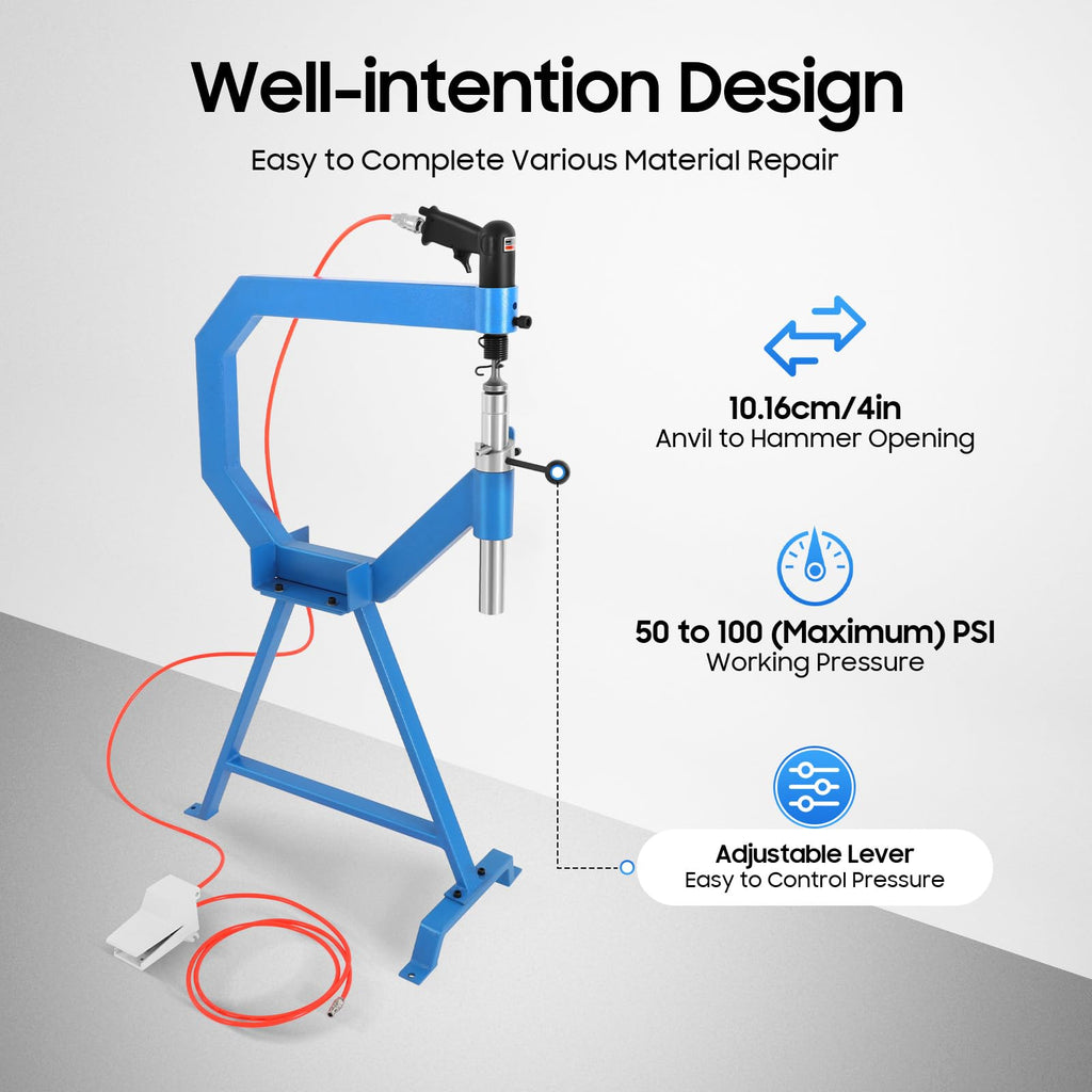 Pneumatic Planishing Hammer with Stand & Pedal M77385