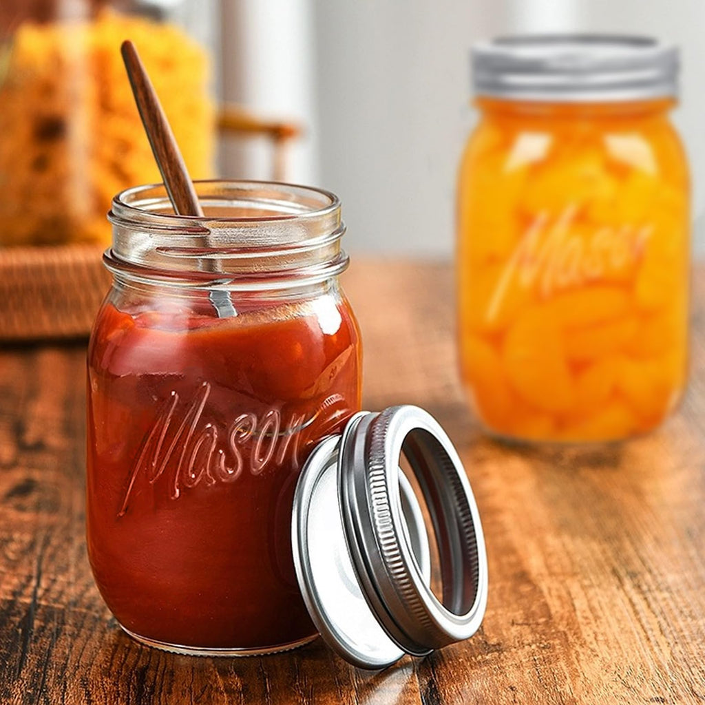 16 Oz 6 Pack Regular Mouth Mason Jars N421552