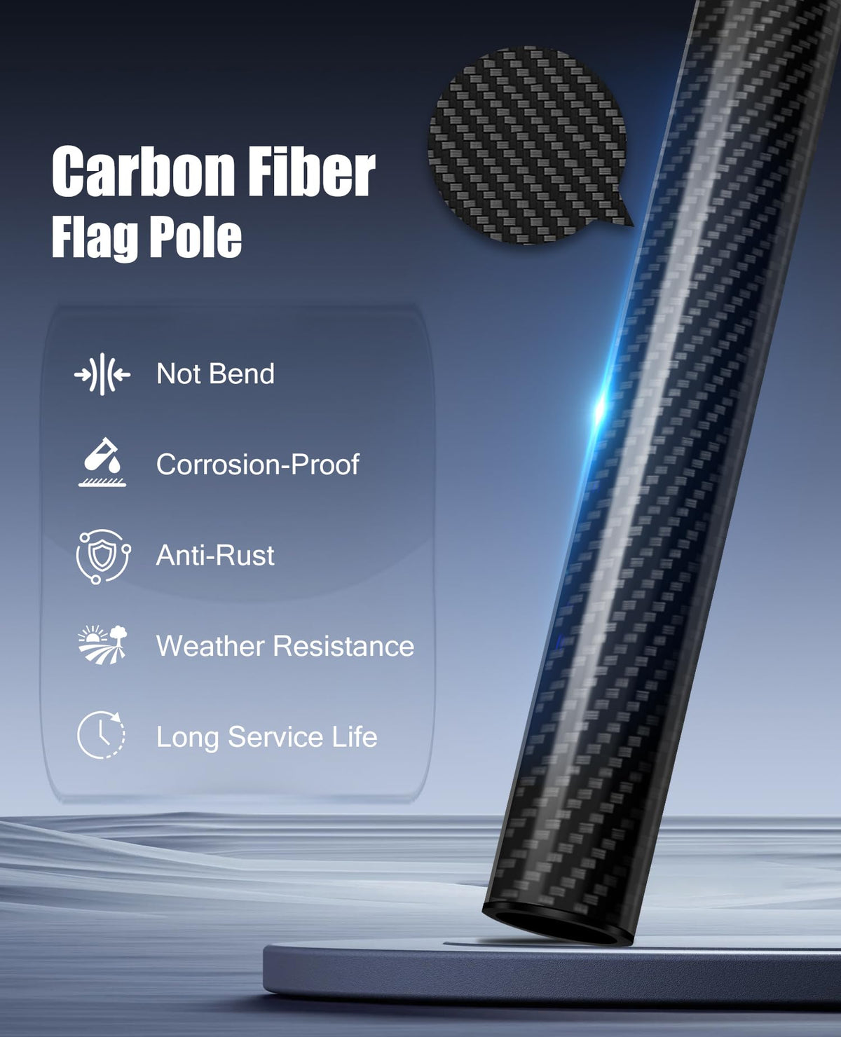 Carbon Fiber Flag Pole P506