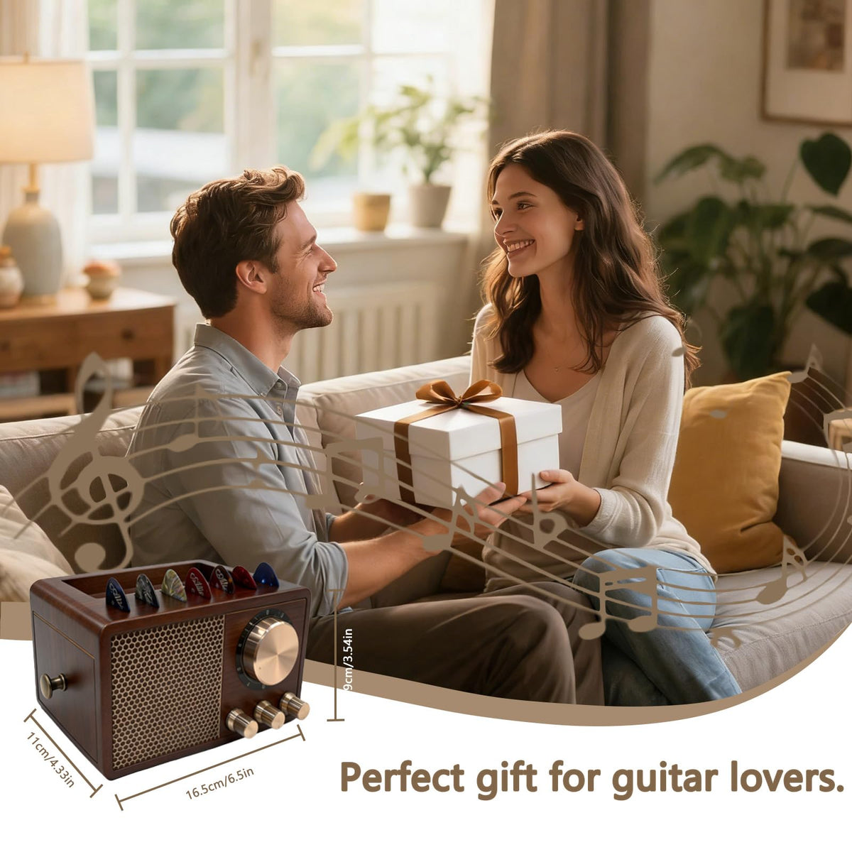 Wooden Guitar Pick Holder M30712