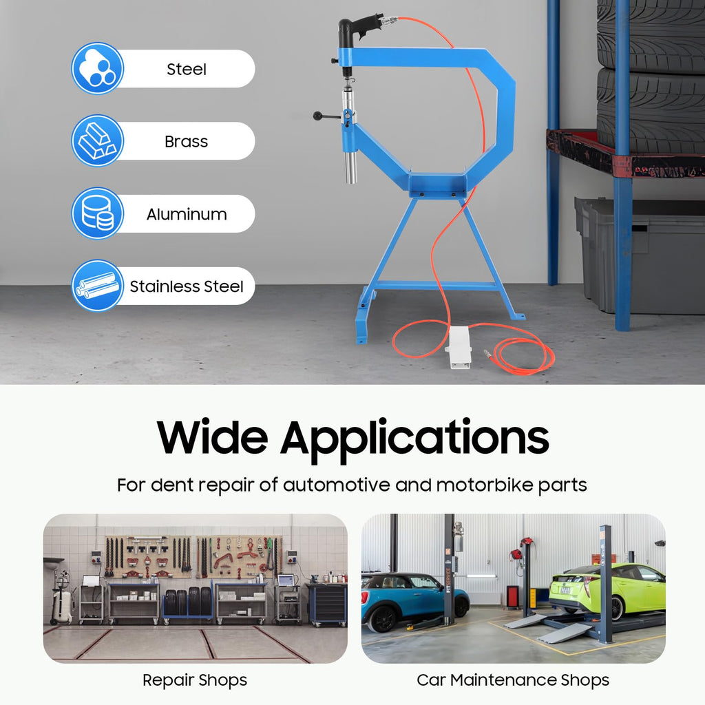 50-100 PSI Pneumatic Planishing Hammer with Foot Pedal Stand V28710