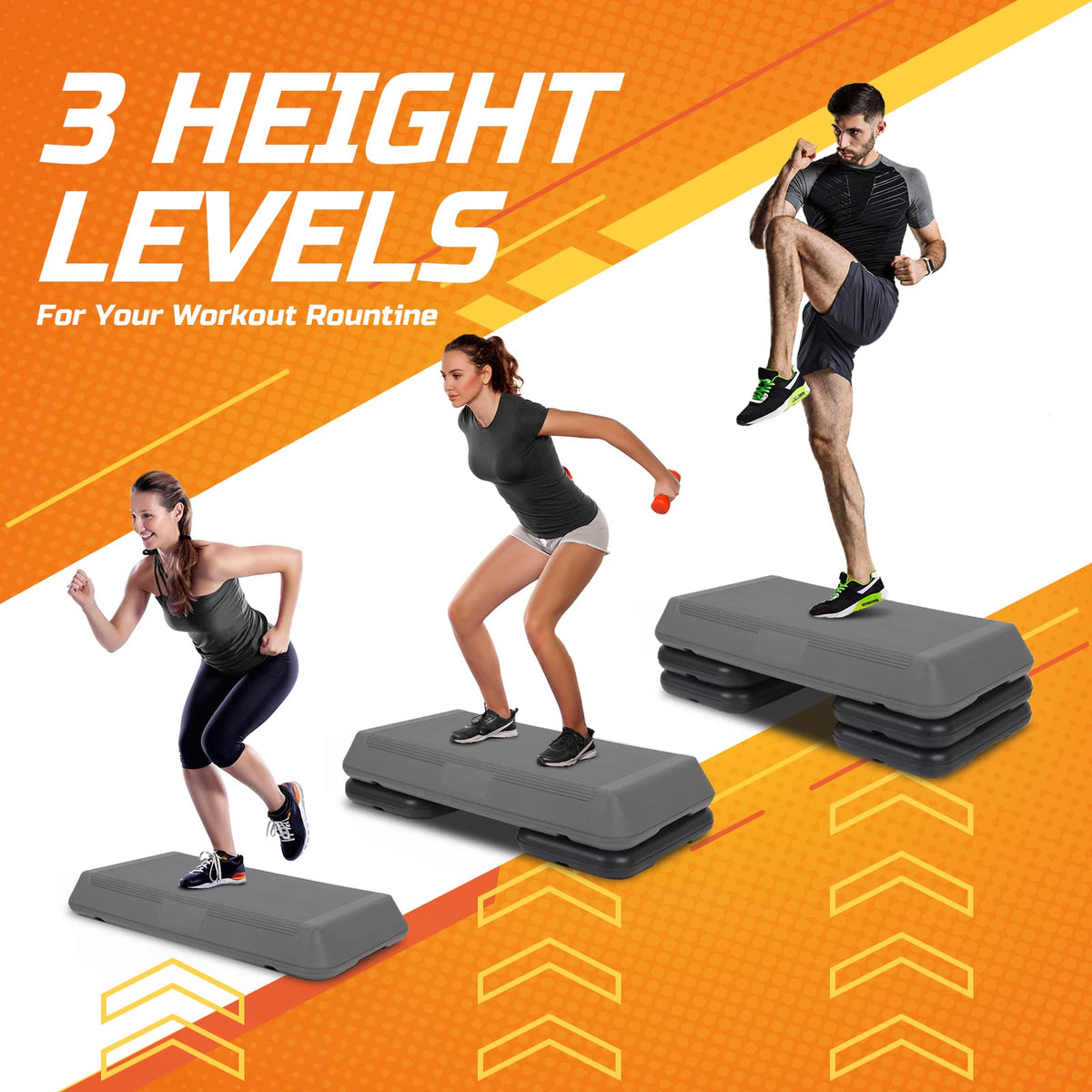 28.5'' Exercise Aerobic Step Platform with 4 Risers L154