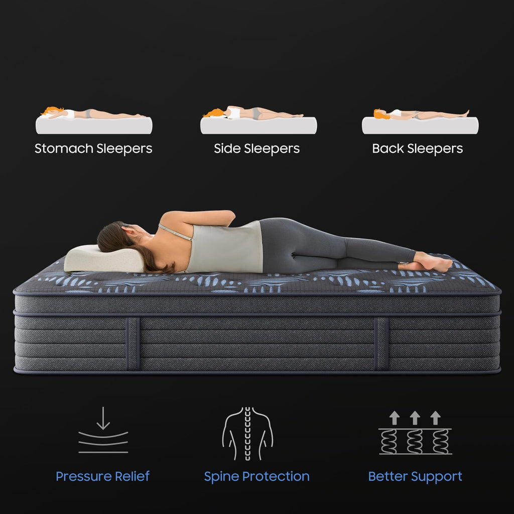 10 Inch Full Medium Firm Hybrid Mattress in a Box F95818