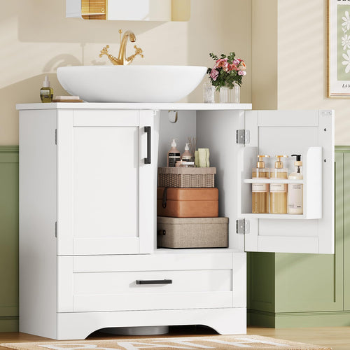 24" Pedestal Sink Storage Cabinet with 2 Doors & 1 Drawer V13368