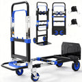 3-in-1 Folding Heavy Duty Hand Truck Dolly Cart Trolley with Wheels (Blue) R6695