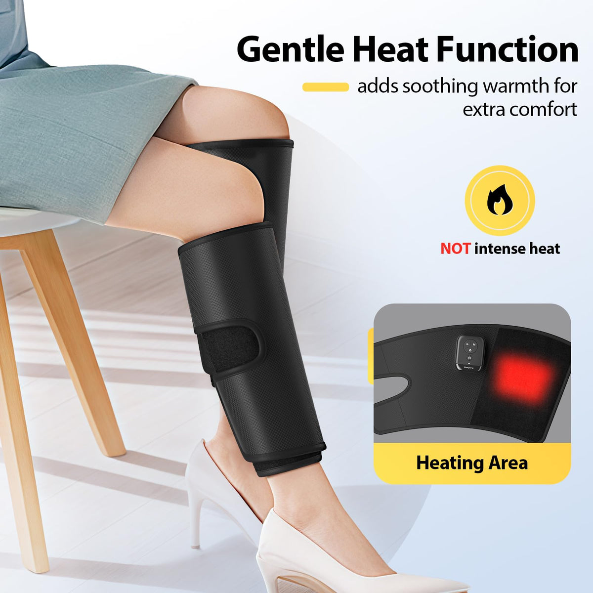 Cordless Air Compression Calf Massager with Heat D2571