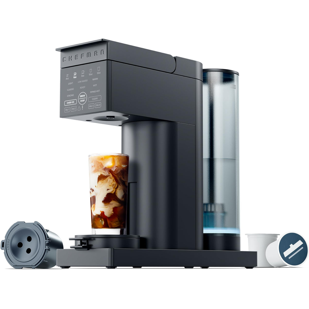 Single Serve Coffee Maker with Brew Strength Settings, 45 oz Removable Water Reservoir M541