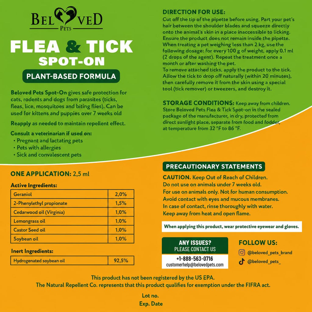 Flea & Tick Spot-On Drops for Dogs and Cats 3 Supply Pack J249683