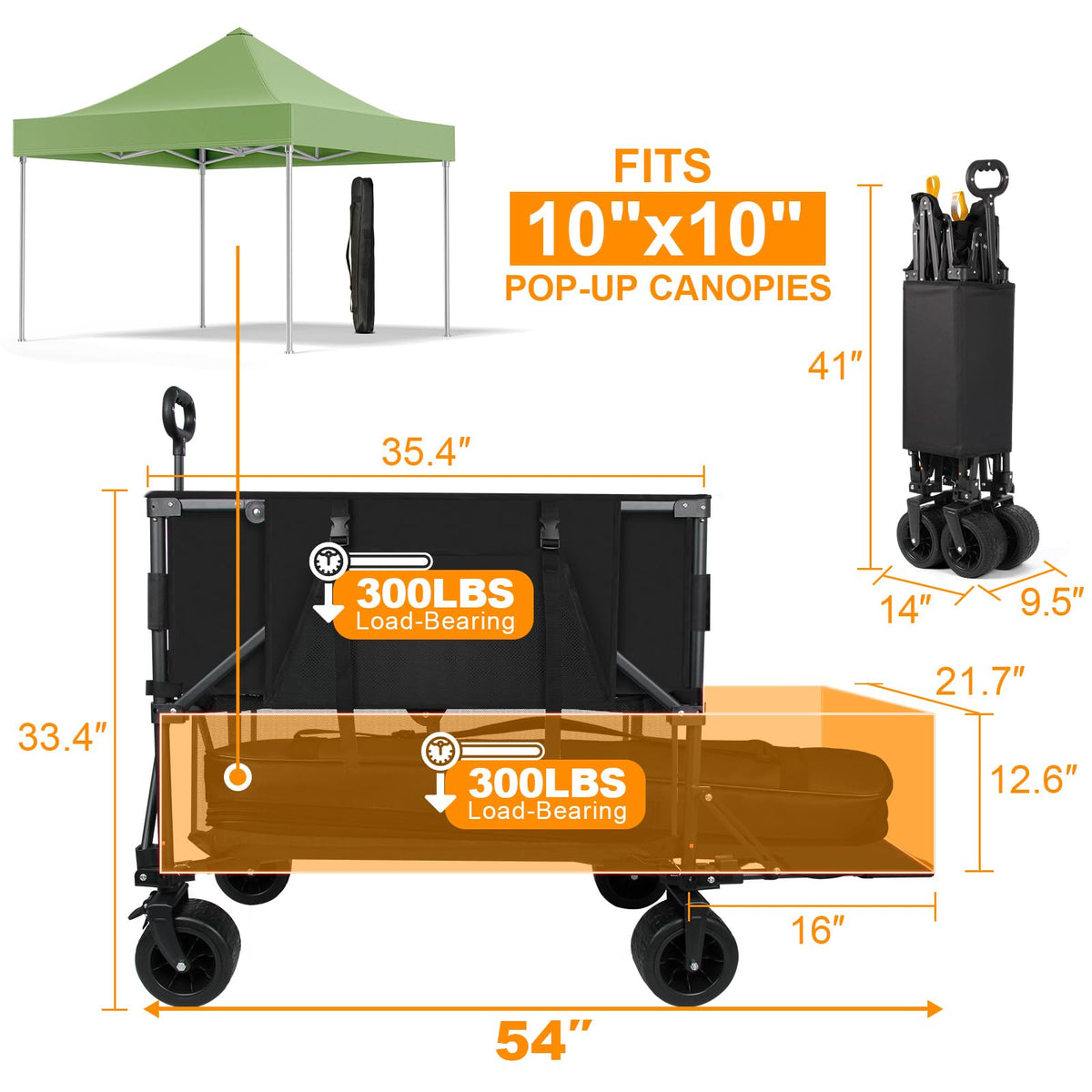 Heavy Duty Collapsible Double Decker Wagon R84981