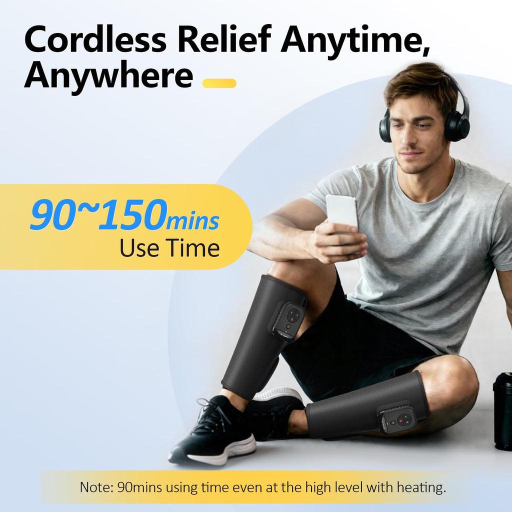 Cordless Air Compression Calf Massager with Heat D2571