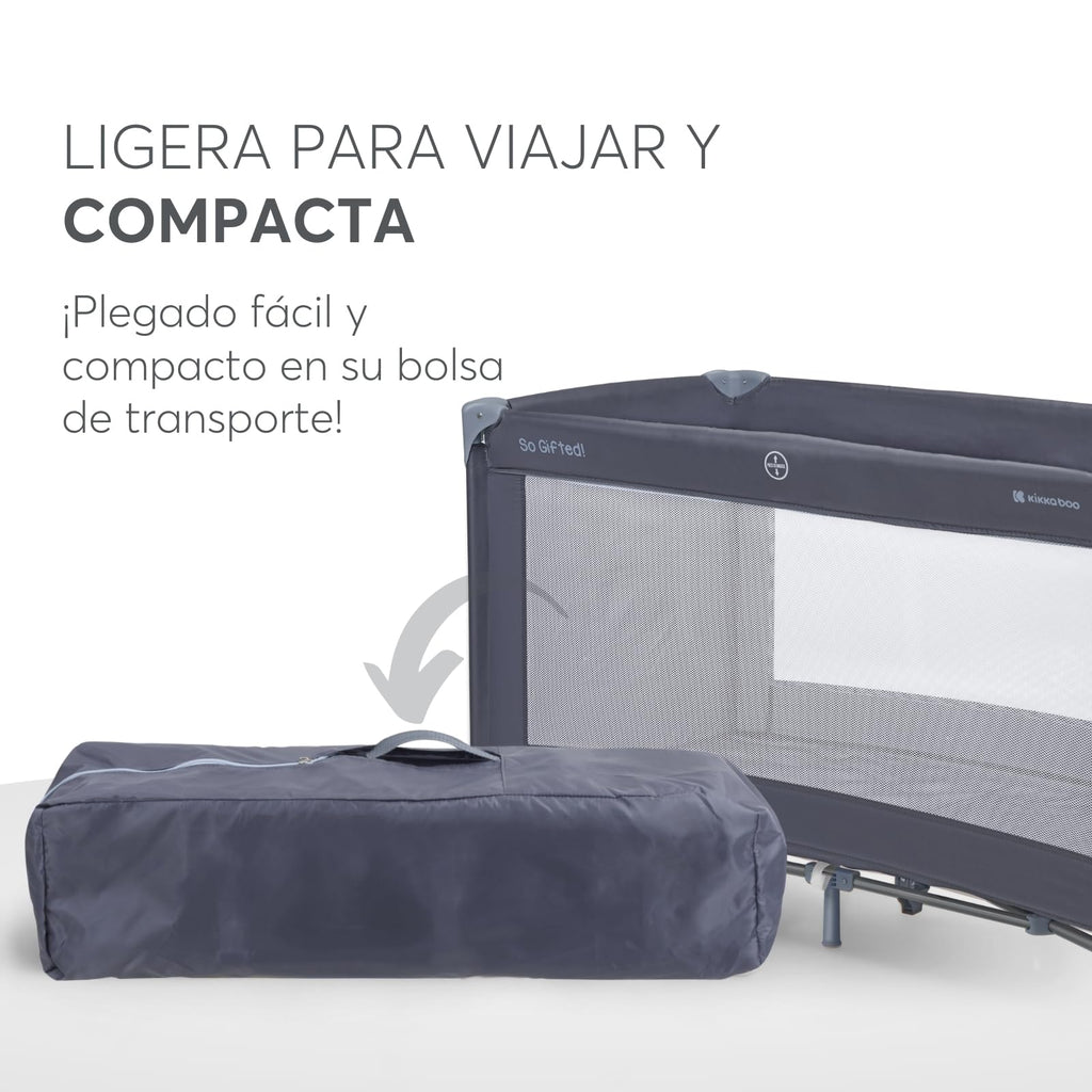Foldable Lightweight Travel Cot with Carry Bag, Navy Blue Y78818