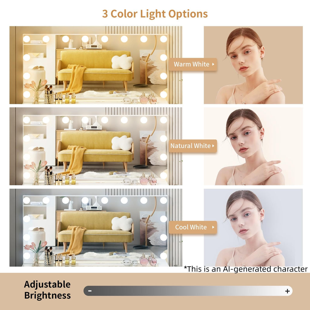 Vanity with Lighted Mirror I6772