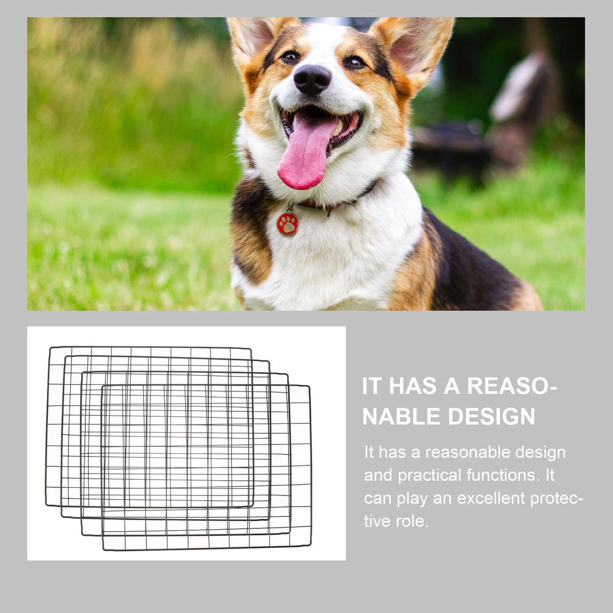 4pcs Flexible Iron Mesh Dog Fence Panels X915