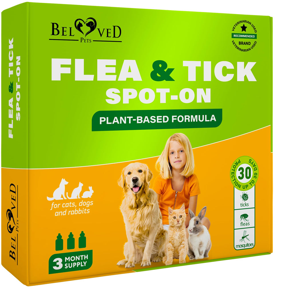 Flea & Tick Spot-On Drops for Dogs and Cats 3 Supply Pack J249683