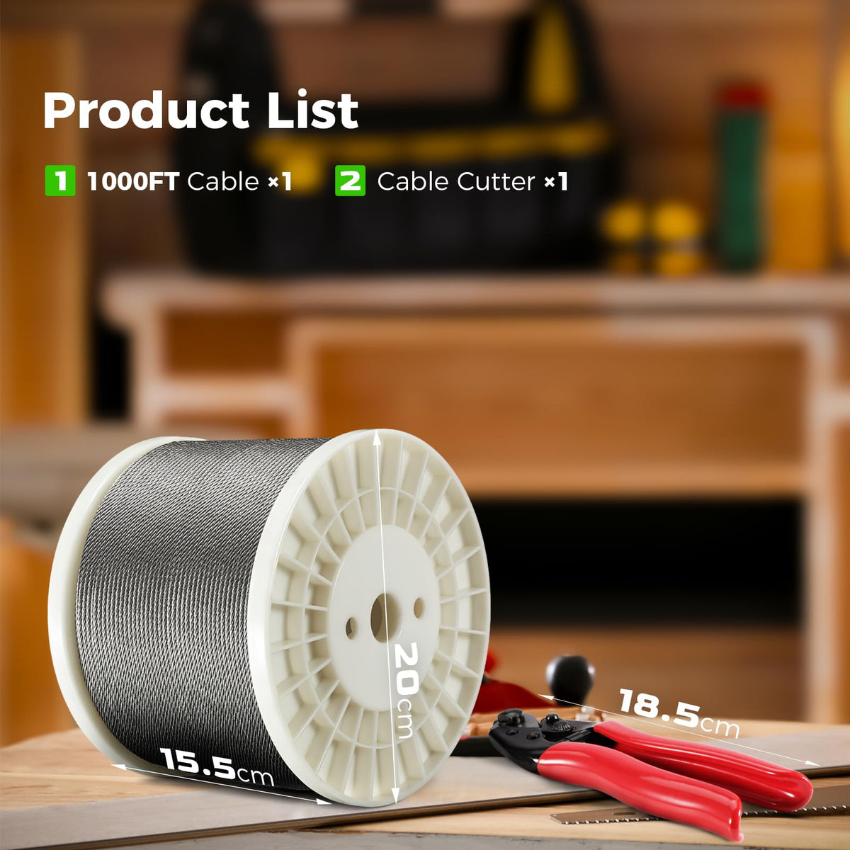 1/8” T316 Stainless Steel Cable 7x7 Wire Rope O22621
